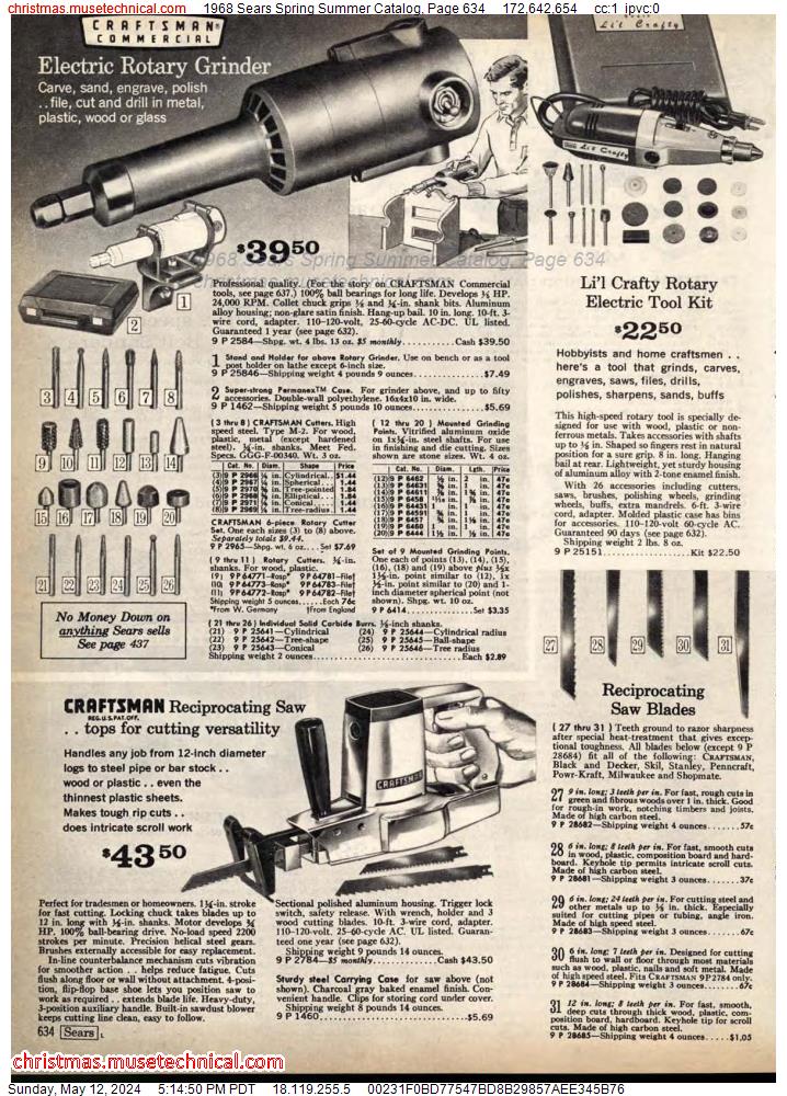 1968 Sears Spring Summer Catalog, Page 634