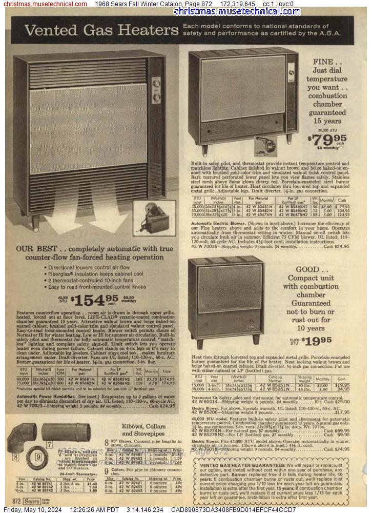 1968 Sears Fall Winter Catalog, Page 872