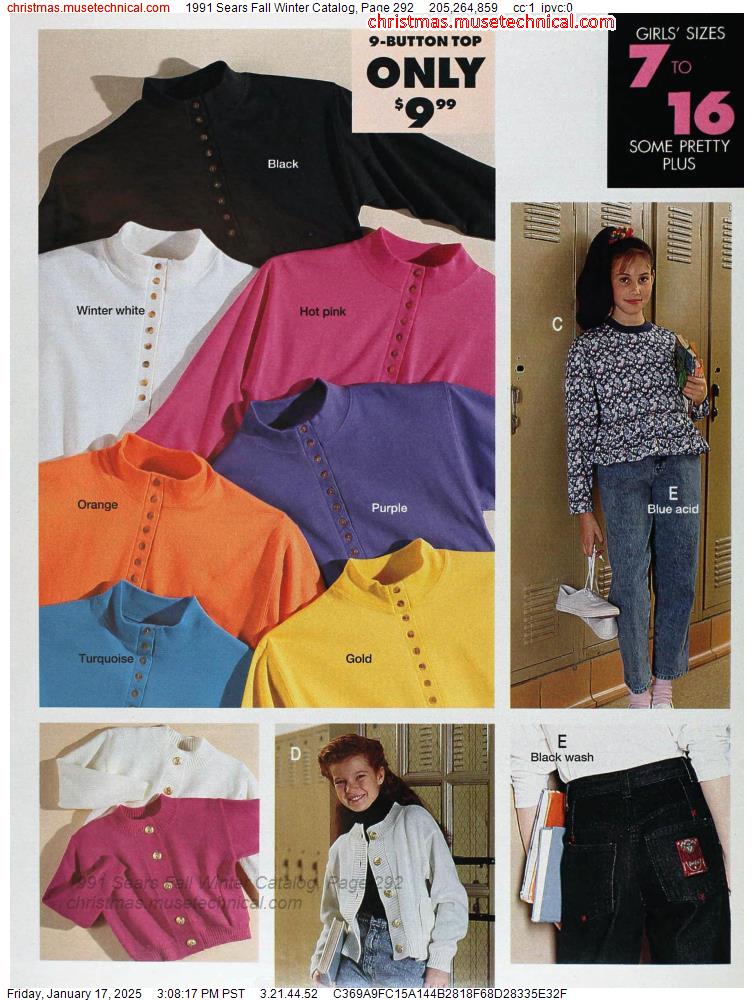 1991 Sears Fall Winter Catalog, Page 292