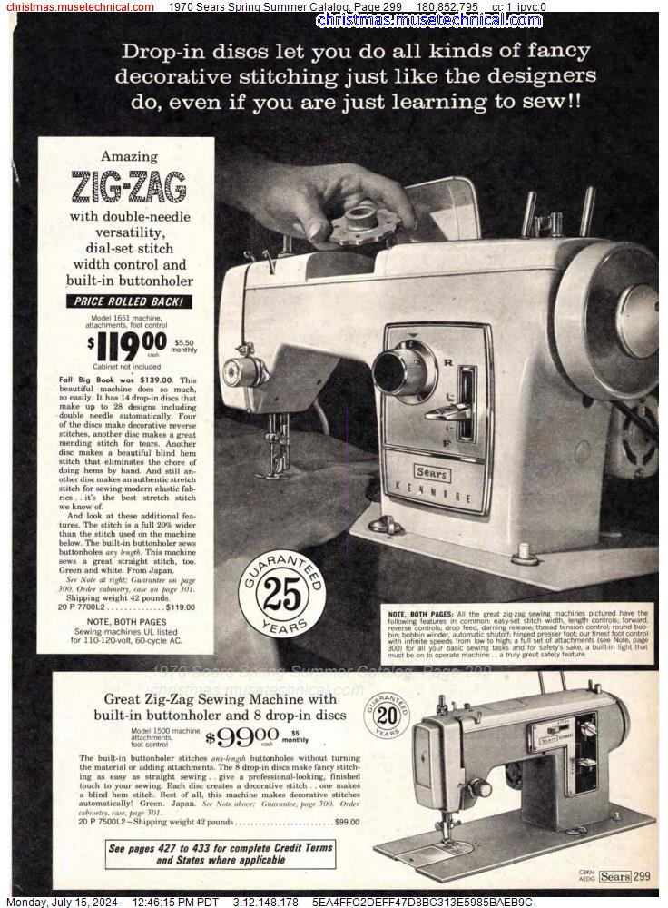 1970 Sears Spring Summer Catalog, Page 299