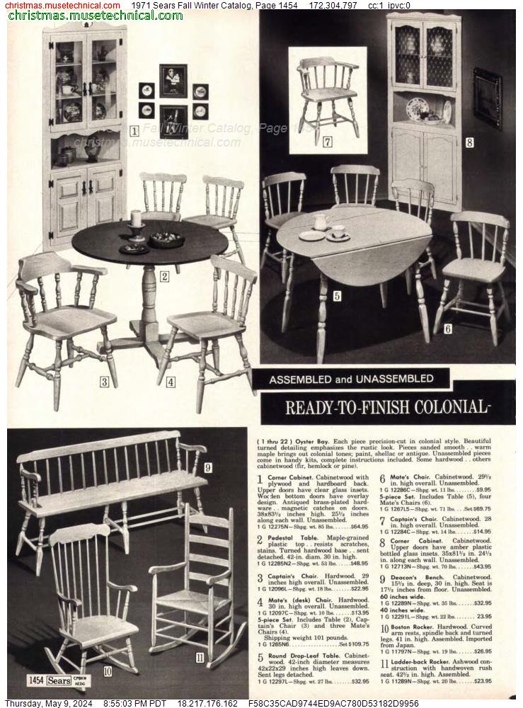 1971 Sears Fall Winter Catalog, Page 1454