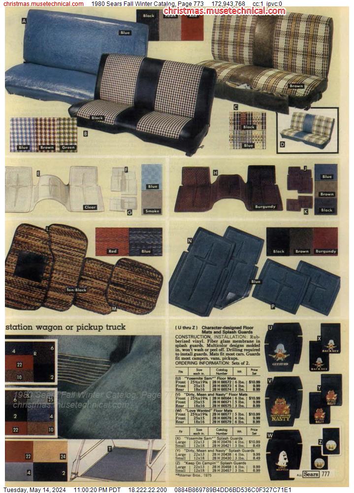 1980 Sears Fall Winter Catalog, Page 773