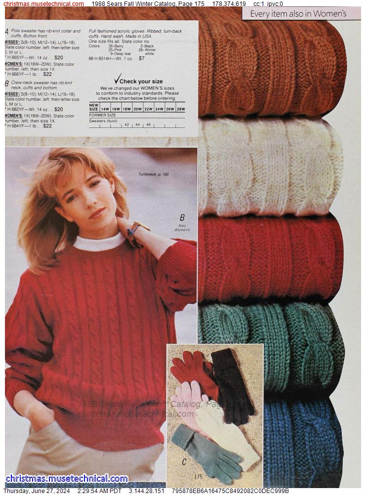 1988 Sears Fall Winter Catalog, Page 175