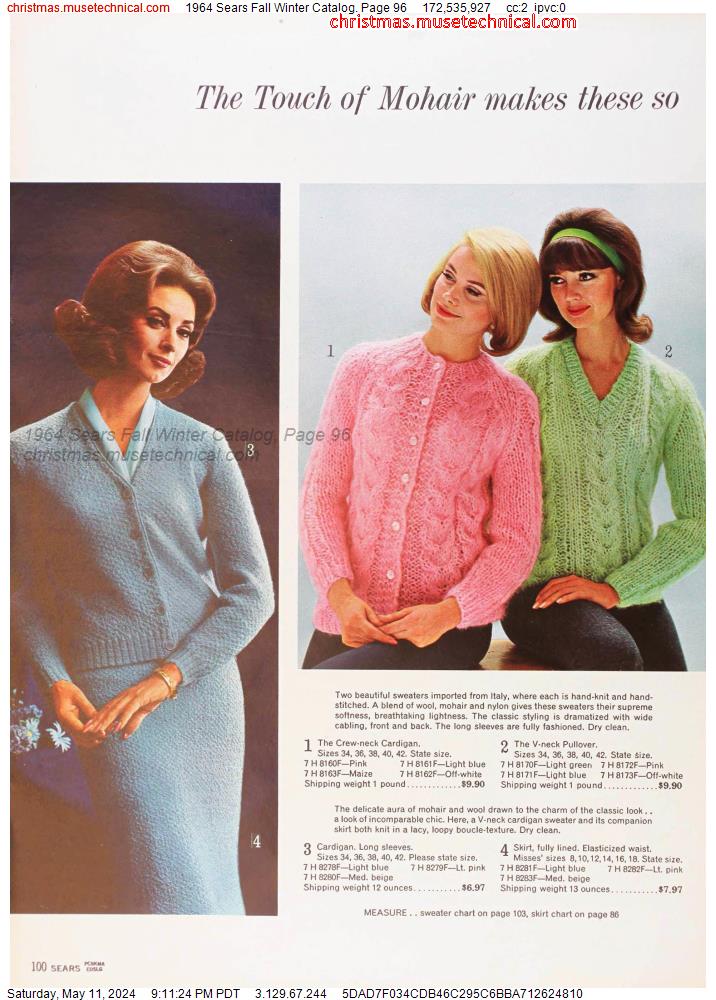 1964 Sears Fall Winter Catalog, Page 96