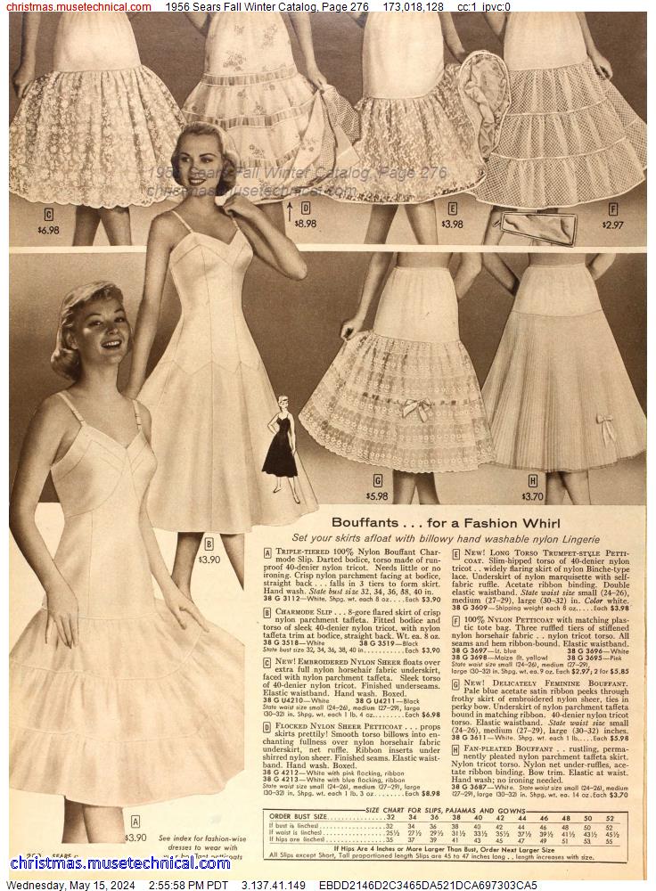 1956 Sears Fall Winter Catalog, Page 276