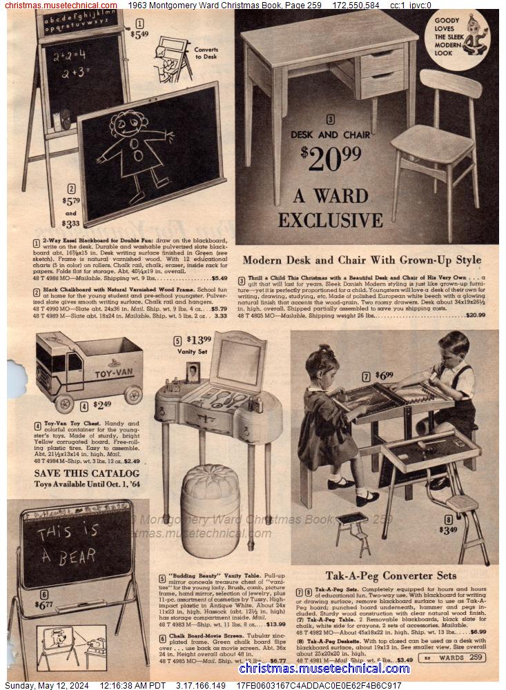 1963 Montgomery Ward Christmas Book, Page 259