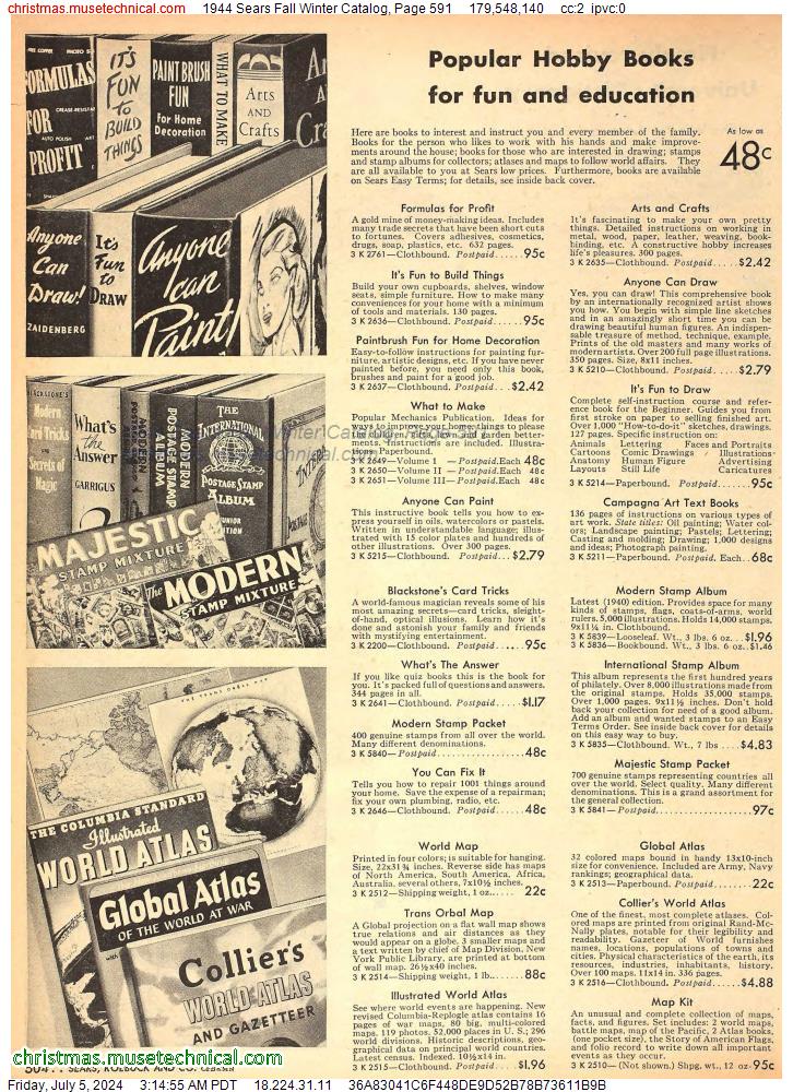 1944 Sears Fall Winter Catalog, Page 591