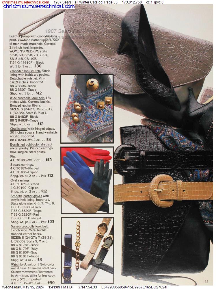 1987 Sears Fall Winter Catalog, Page 35