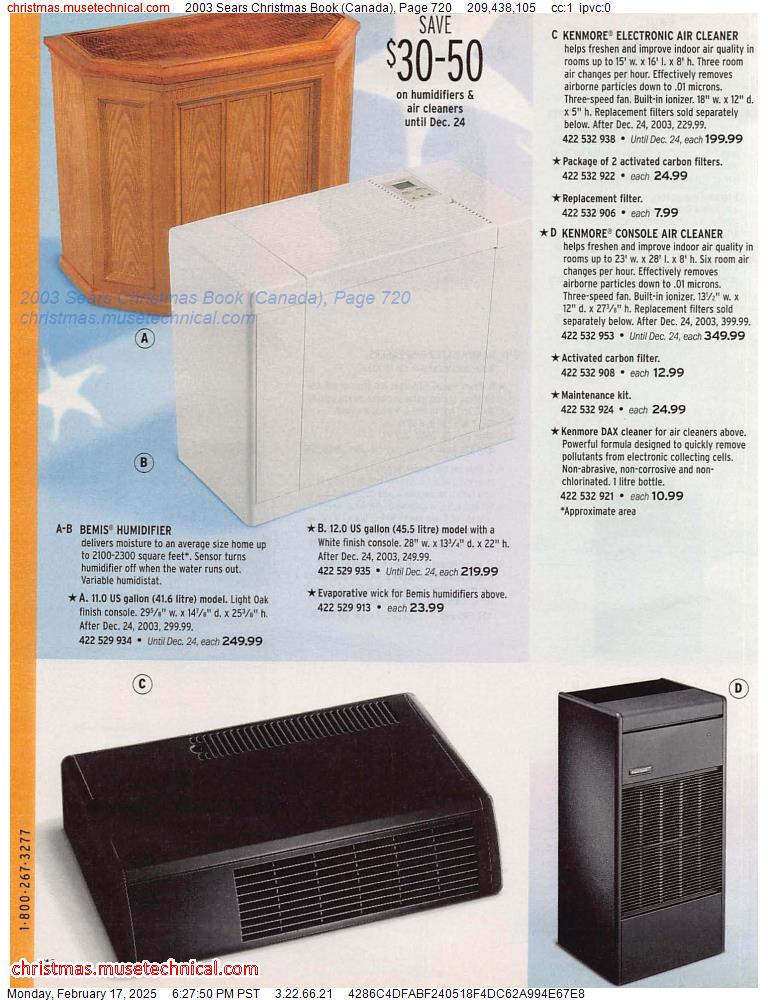 2003 Sears Christmas Book (Canada), Page 720