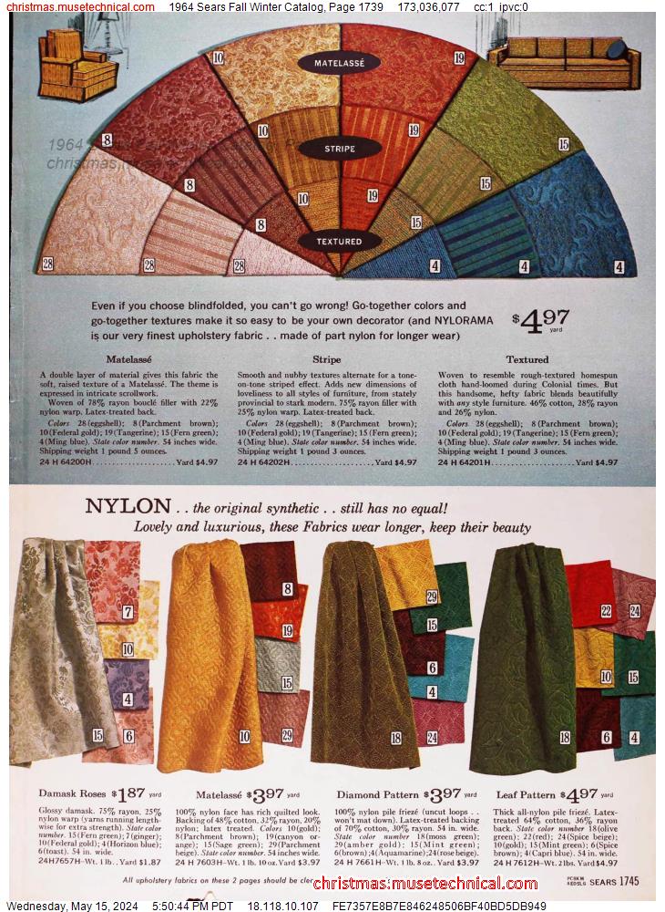1964 Sears Fall Winter Catalog, Page 1739