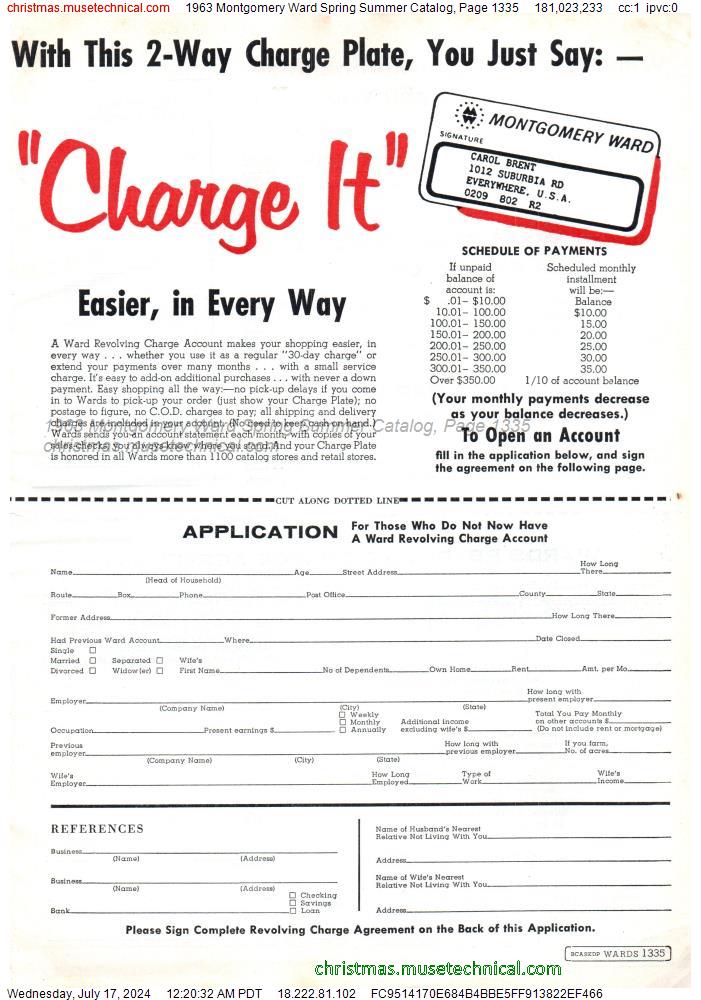 1963 Montgomery Ward Spring Summer Catalog, Page 1335