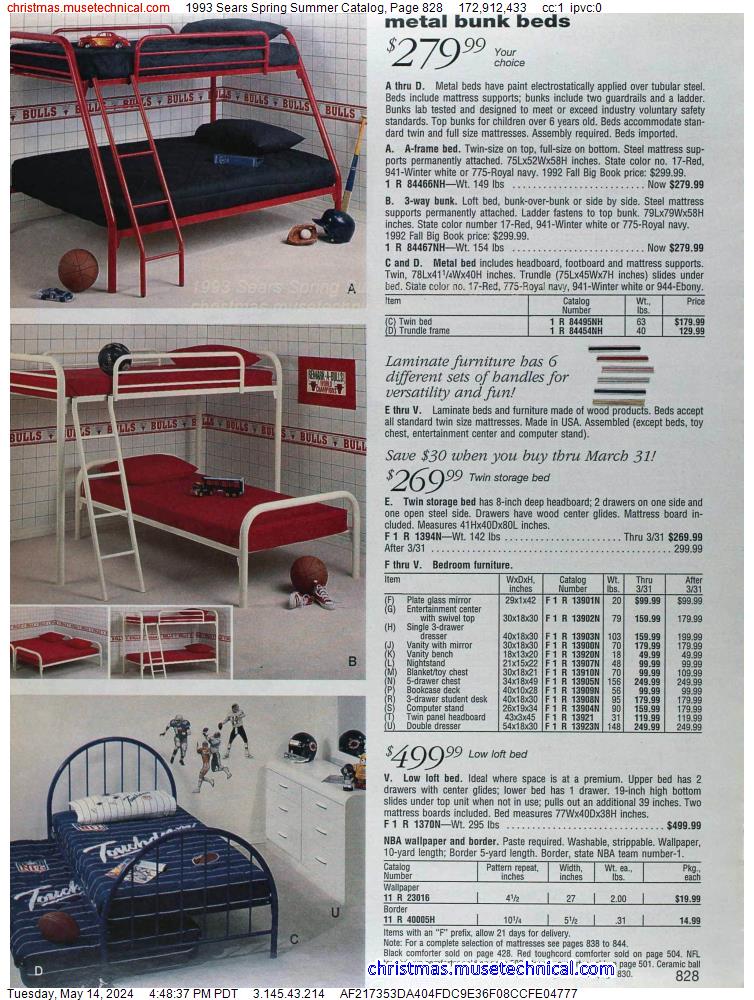 1993 Sears Spring Summer Catalog, Page 828
