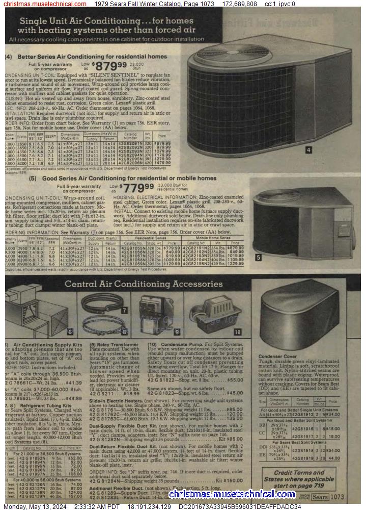 1979 Sears Fall Winter Catalog, Page 1073