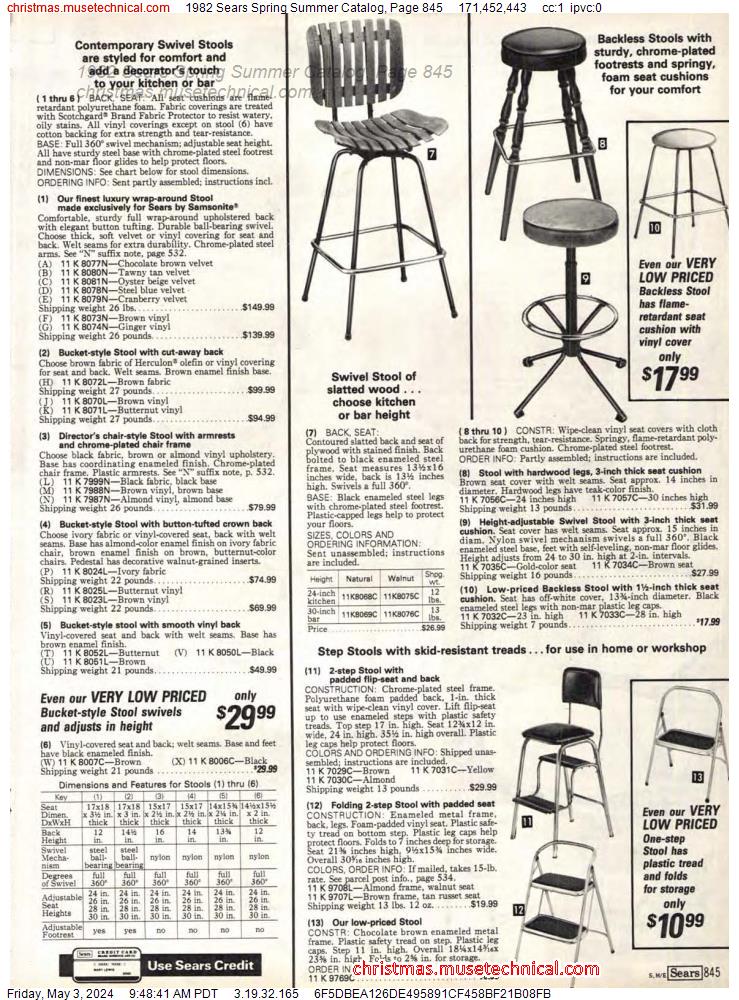 1982 Sears Spring Summer Catalog, Page 845