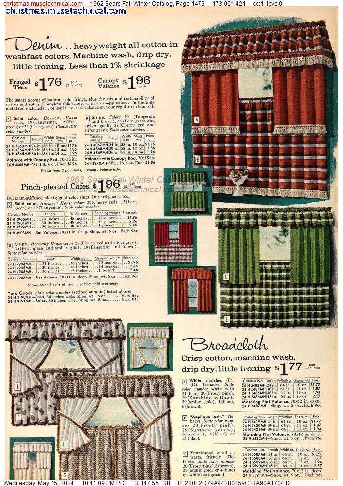 1962 Sears Fall Winter Catalog, Page 1473