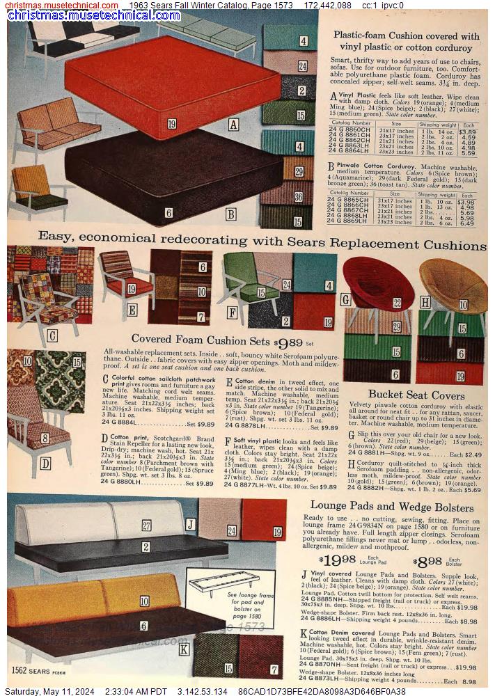 1963 Sears Fall Winter Catalog, Page 1573