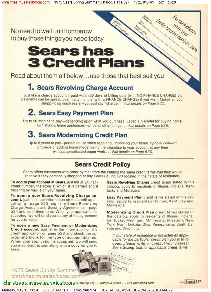1975 Sears Spring Summer Catalog, Page 527