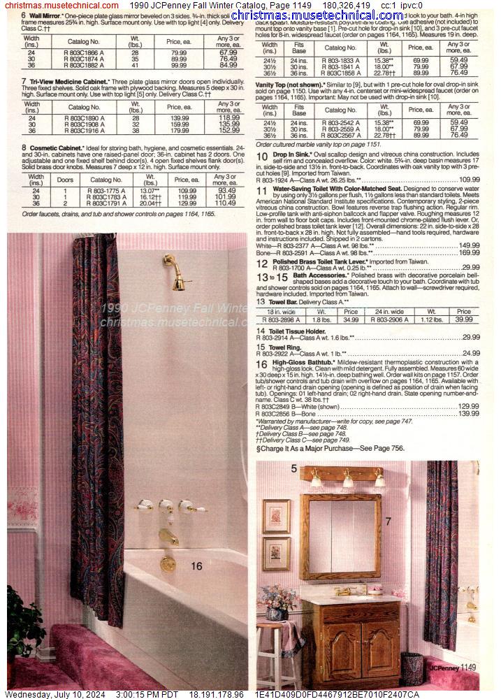 1990 JCPenney Fall Winter Catalog, Page 1149