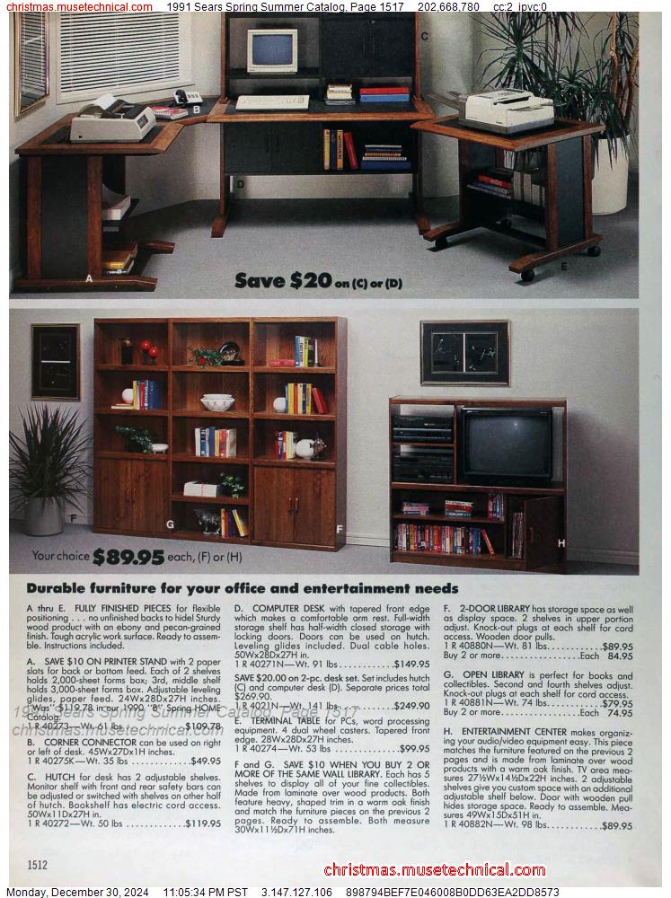 1991 Sears Spring Summer Catalog, Page 1517