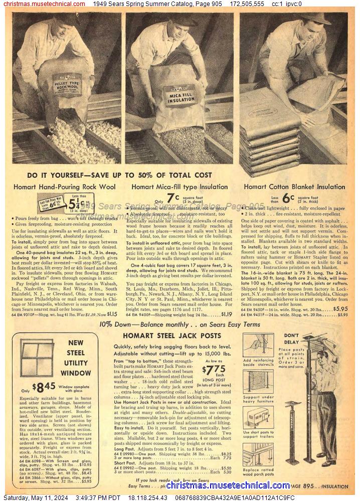 1949 Sears Spring Summer Catalog, Page 905