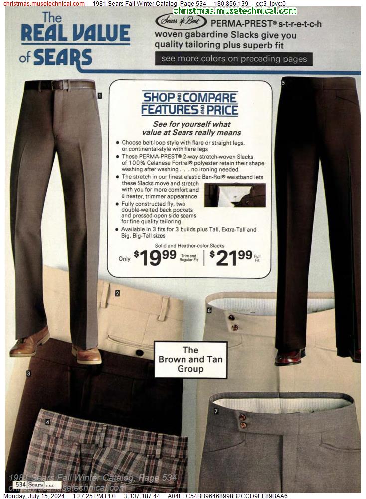 1981 Sears Fall Winter Catalog, Page 534