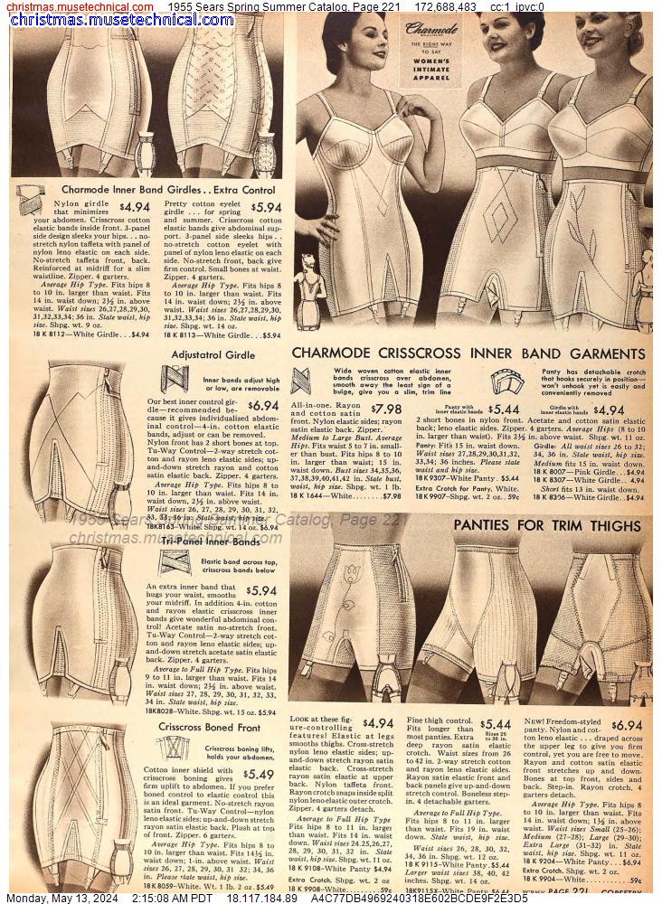 1955 Sears Spring Summer Catalog, Page 221
