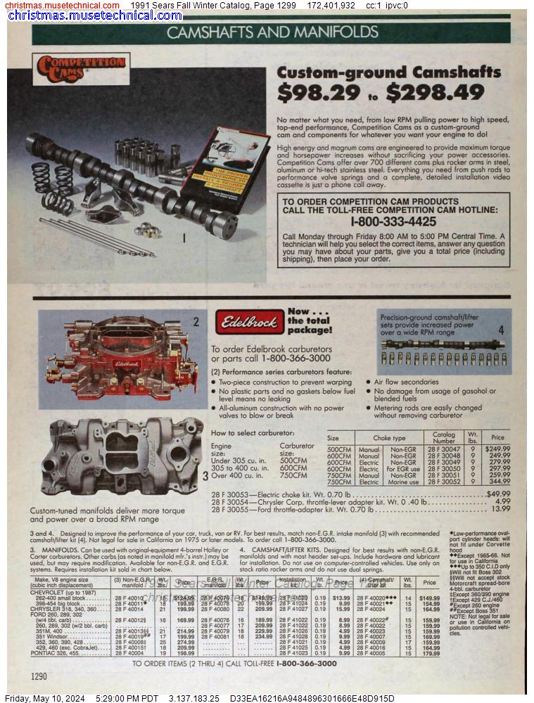 1991 Sears Fall Winter Catalog, Page 1299