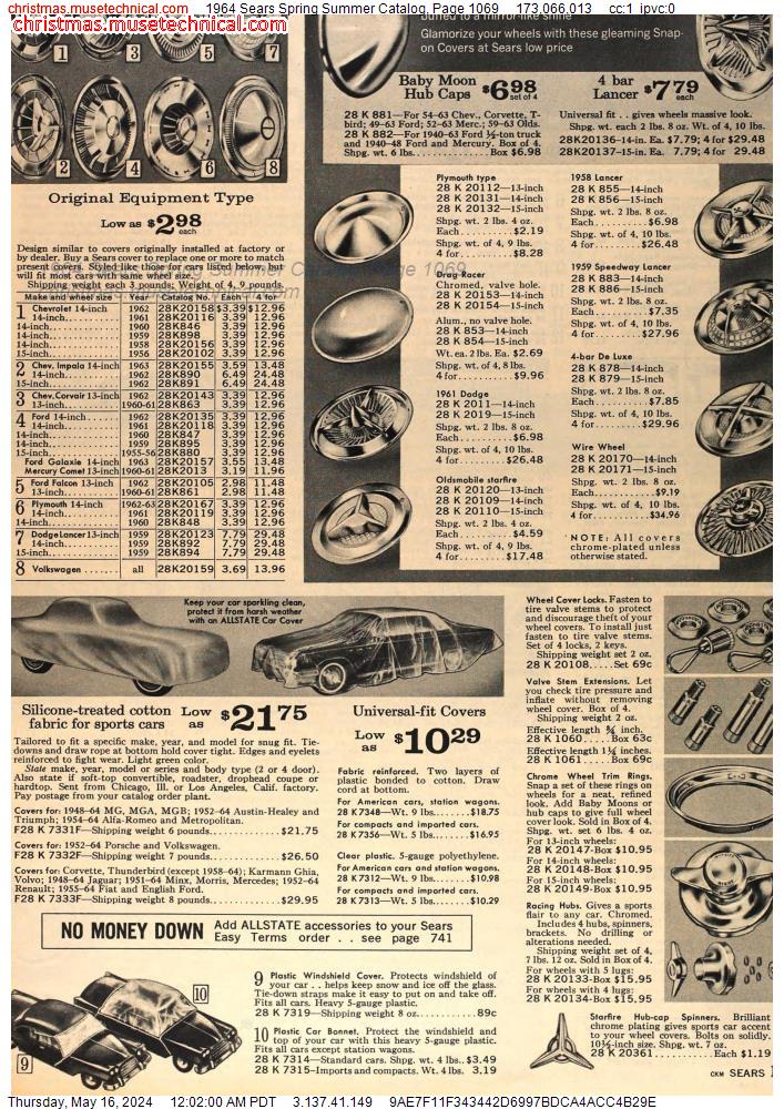 1964 Sears Spring Summer Catalog, Page 1069