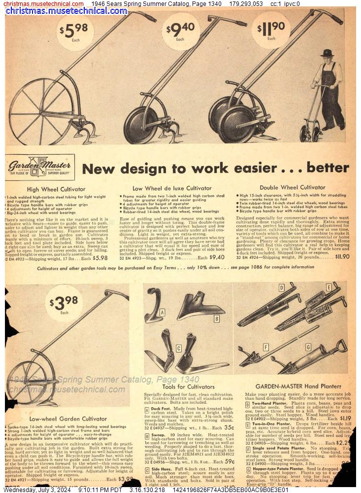 1946 Sears Spring Summer Catalog, Page 1340