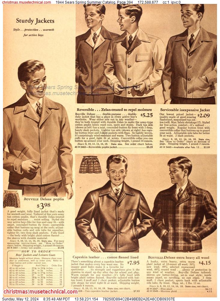 1944 Sears Spring Summer Catalog, Page 394