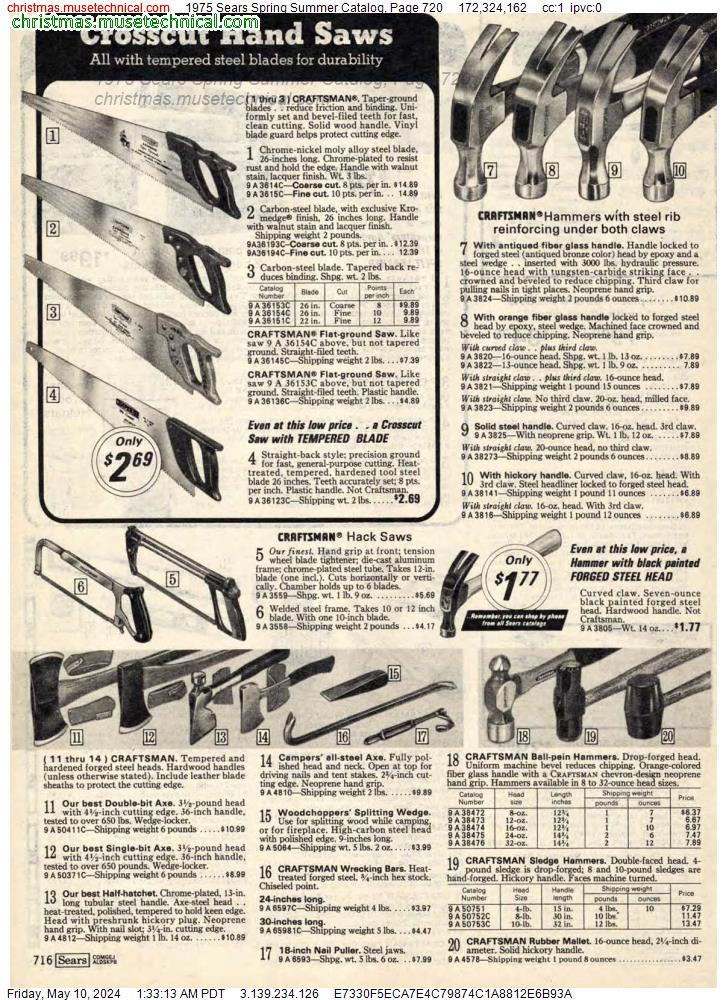 1975 Sears Spring Summer Catalog, Page 720