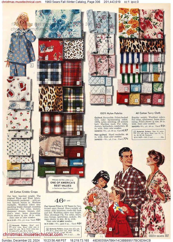 1960 Sears Fall Winter Catalog, Page 306