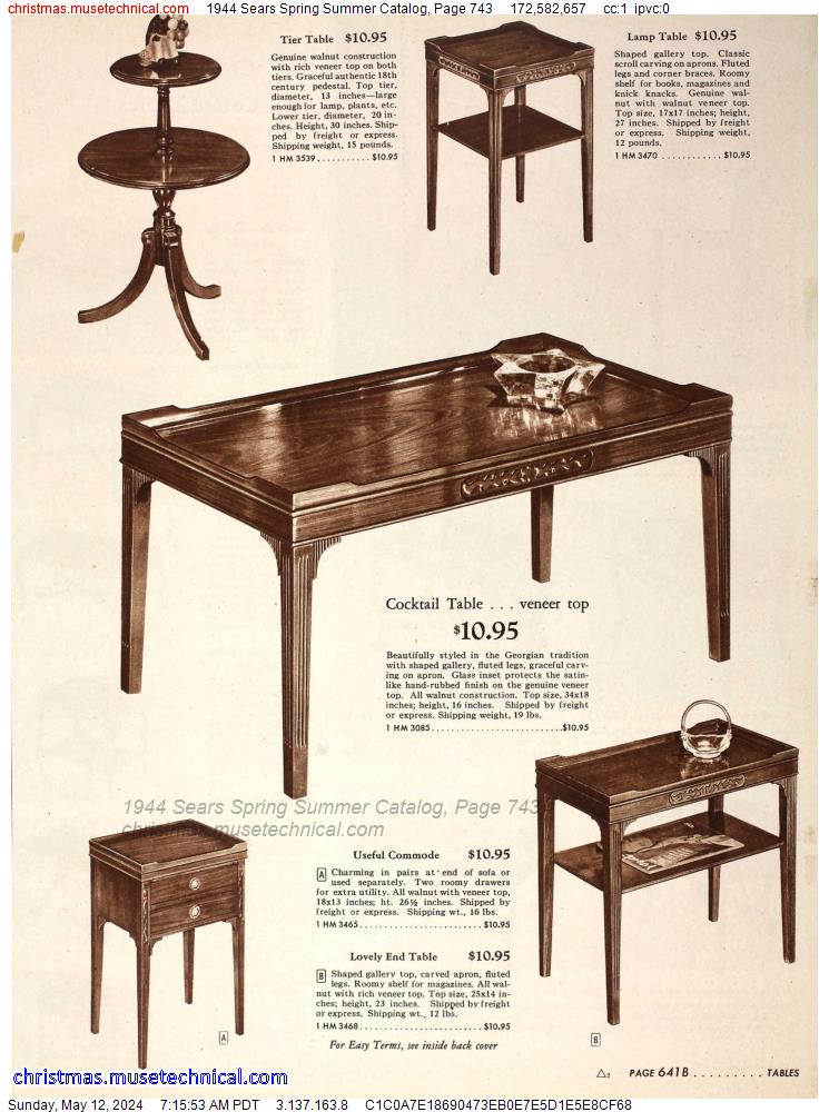 1944 Sears Spring Summer Catalog, Page 743