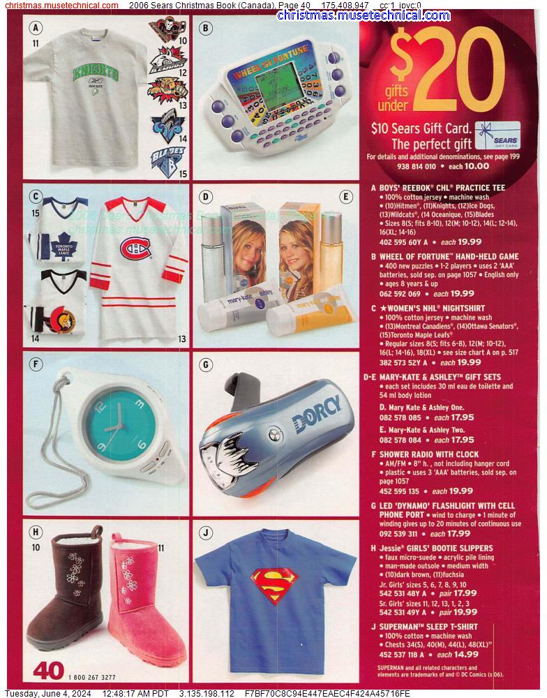 2006 Sears Christmas Book (Canada), Page 40