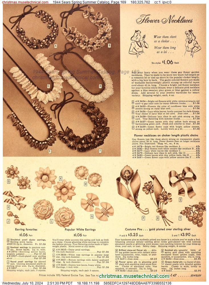 1944 Sears Spring Summer Catalog, Page 169