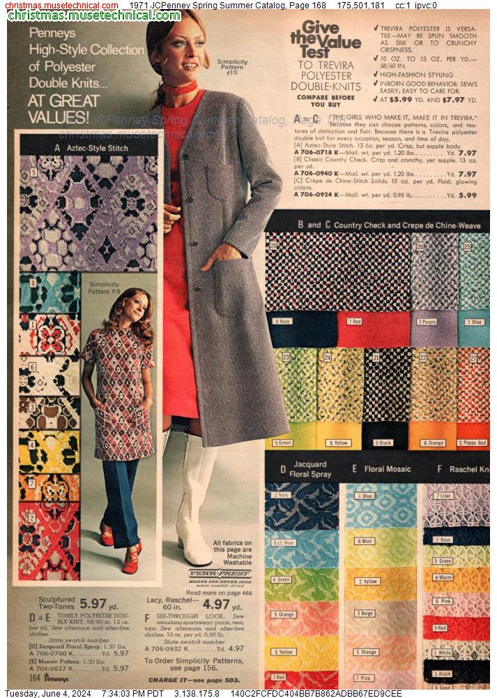 1971 JCPenney Spring Summer Catalog, Page 168