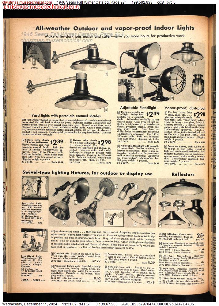 1946 Sears Fall Winter Catalog, Page 924