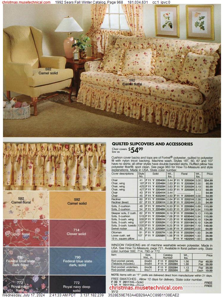 1992 Sears Fall Winter Catalog, Page 968