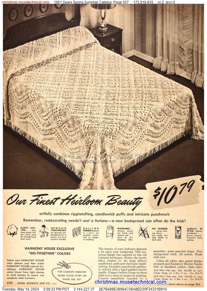 1951 Sears Spring Summer Catalog, Page 557