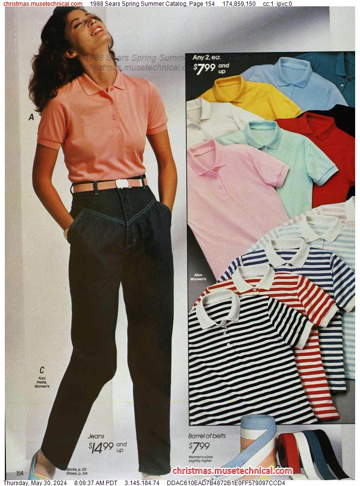 1988 Sears Spring Summer Catalog, Page 154
