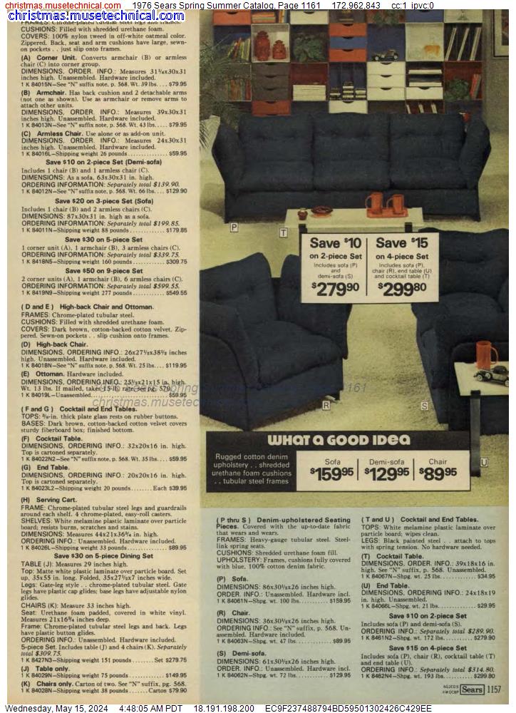 1976 Sears Spring Summer Catalog, Page 1161