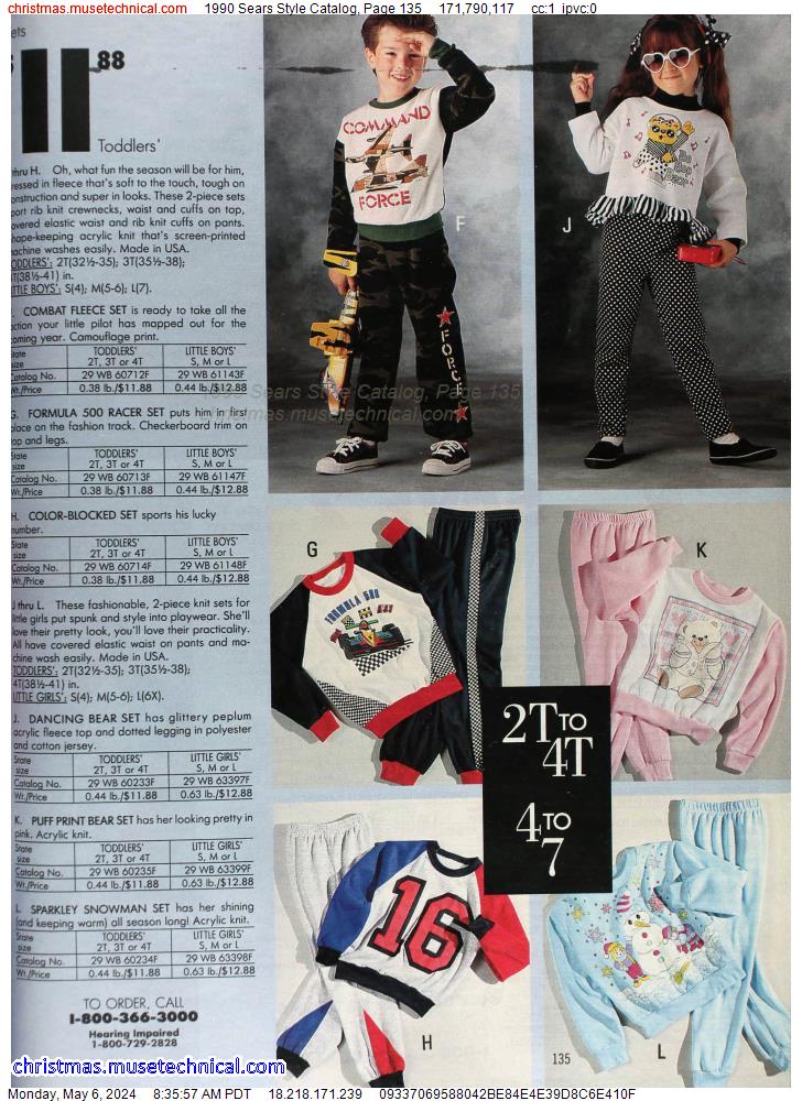 1990 Sears Style Catalog, Page 135