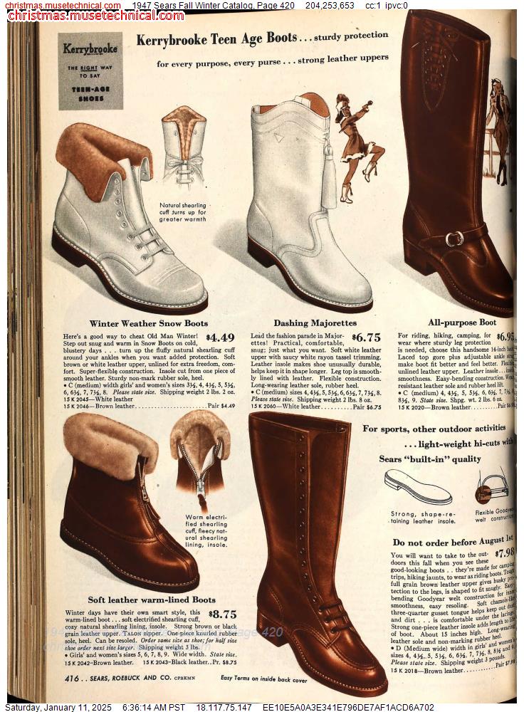 1947 Sears Fall Winter Catalog, Page 420