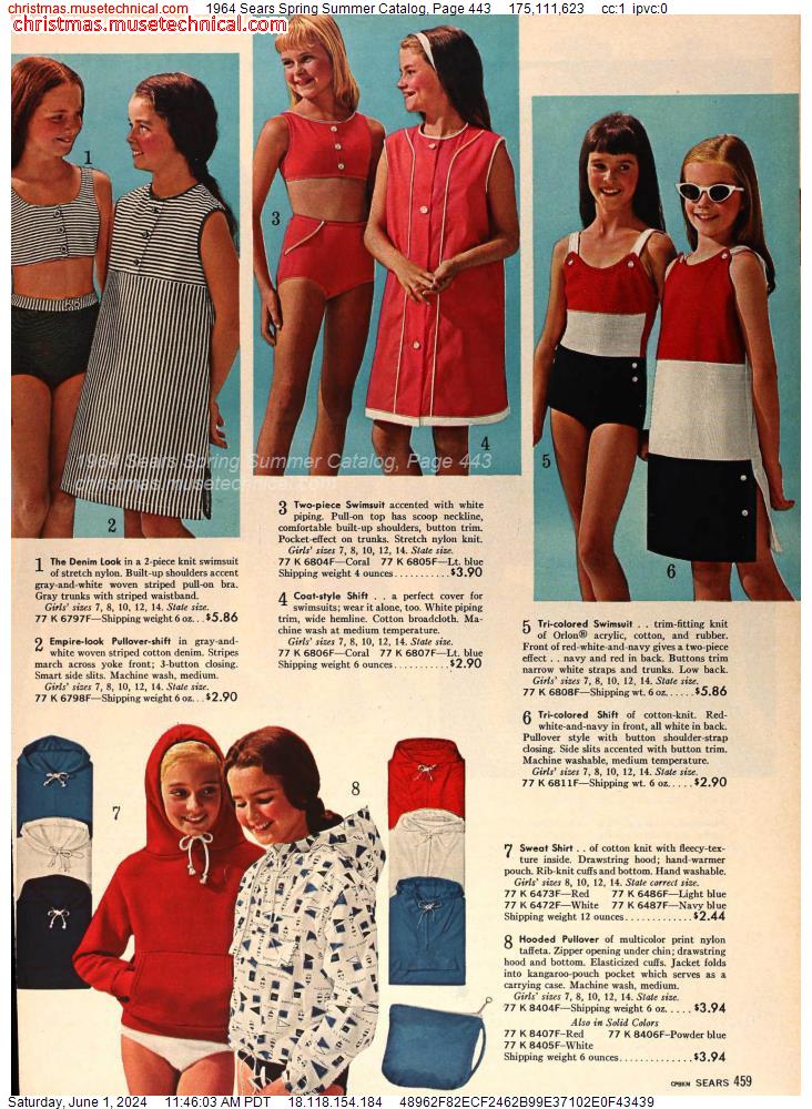 1964 Sears Spring Summer Catalog, Page 443