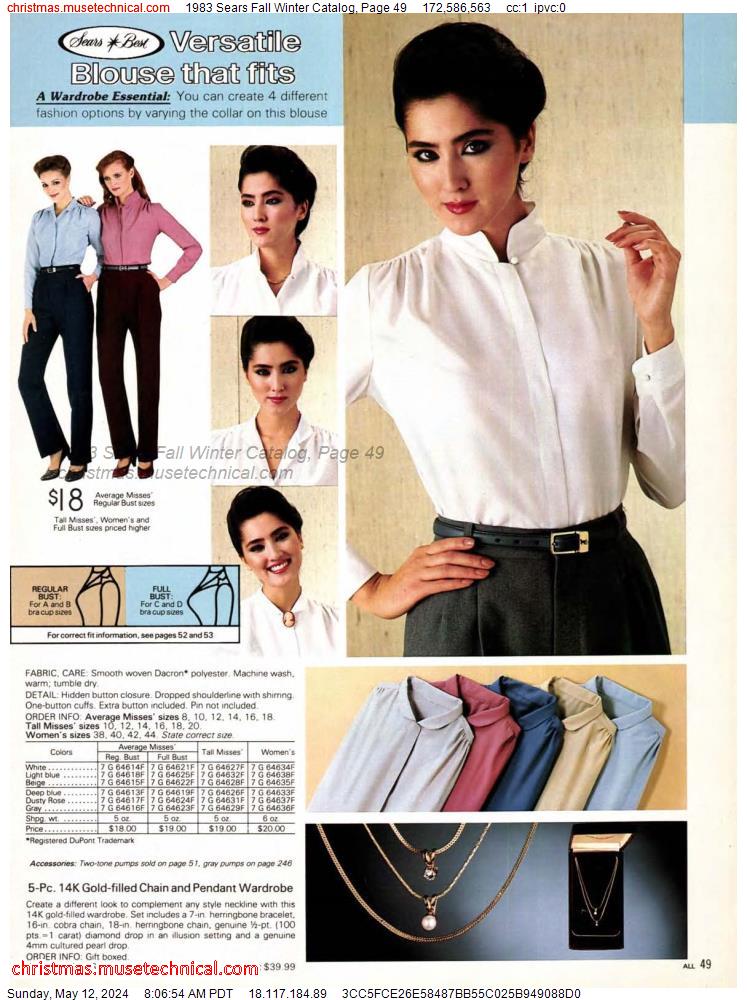 1983 Sears Fall Winter Catalog, Page 49