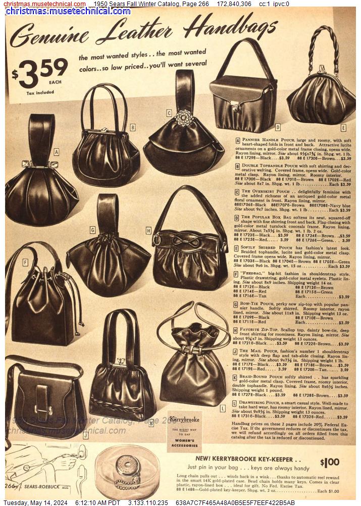 1950 Sears Fall Winter Catalog, Page 266