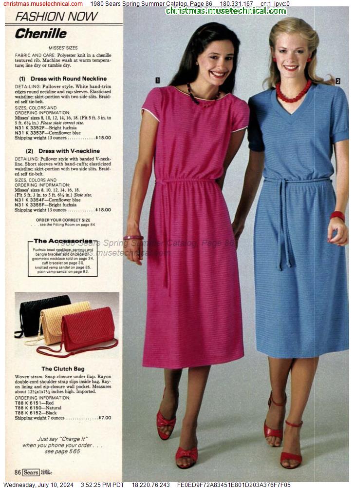 1980 Sears Spring Summer Catalog, Page 86