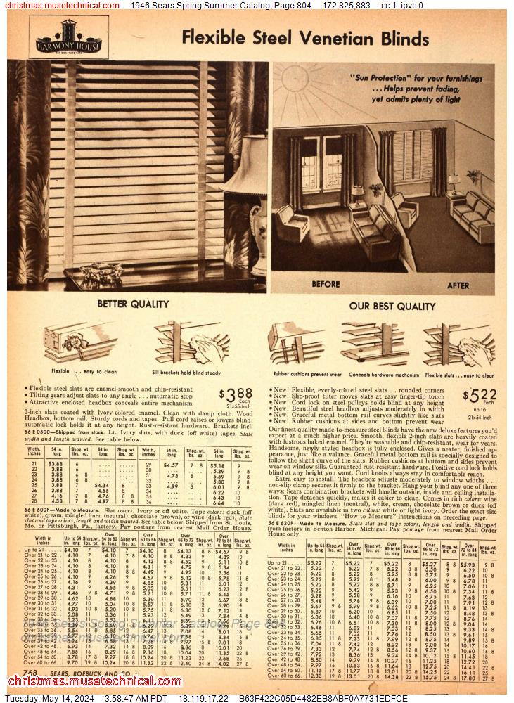 1946 Sears Spring Summer Catalog, Page 804