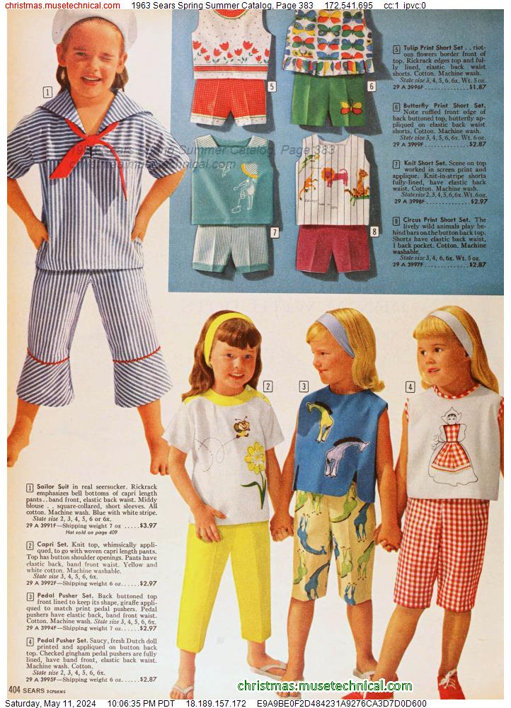 1963 Sears Spring Summer Catalog, Page 383