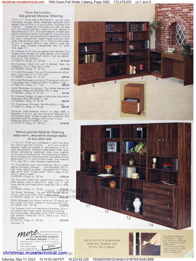 1984 Sears Fall Winter Catalog, Page 1082